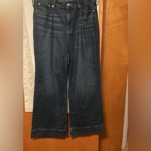 J.Crew ‘96;denim trousers Wide leg ,high rise denim trousers SZ 34